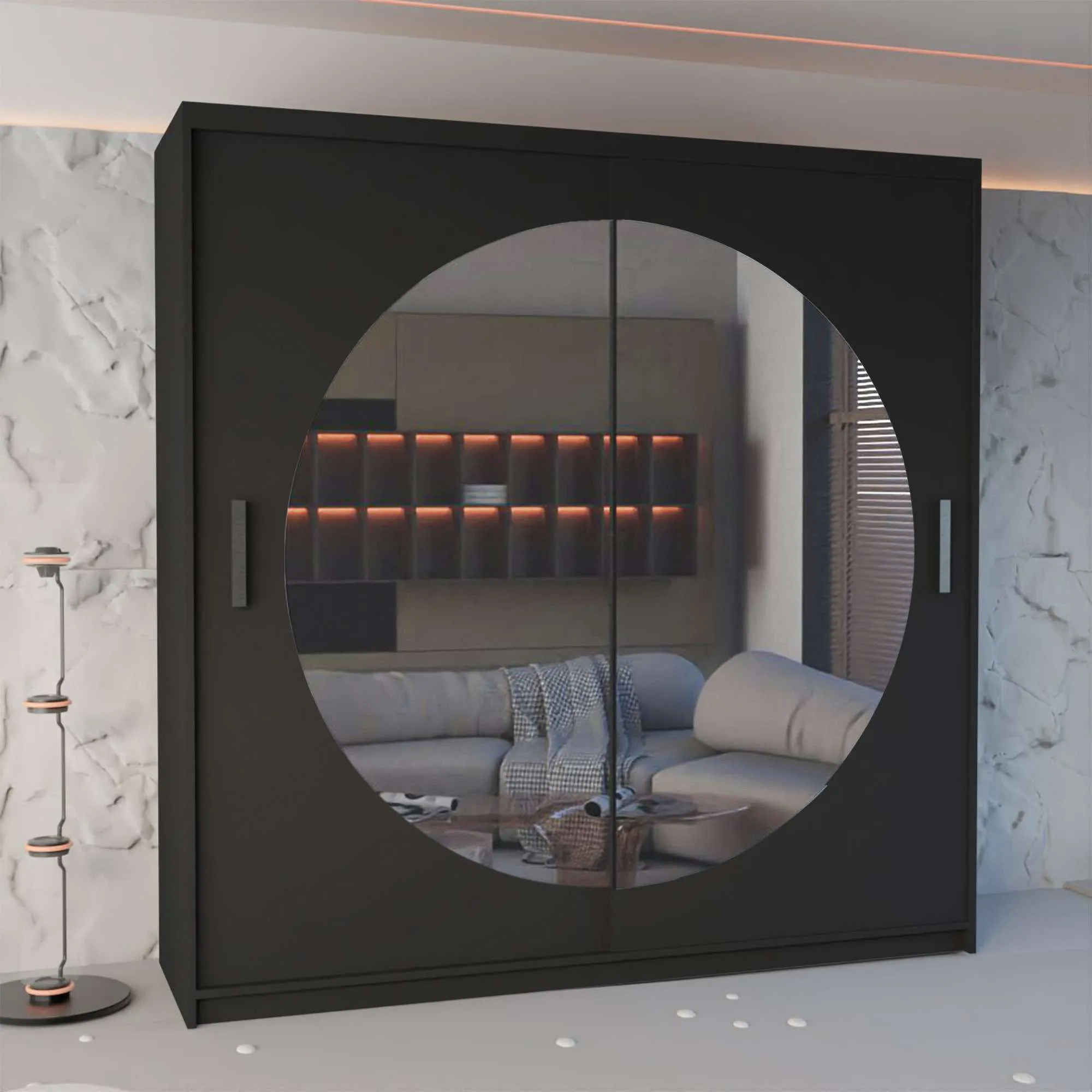 Ringo Sliding Mirror Wardrobe - Versatile and Modern Storage Solution