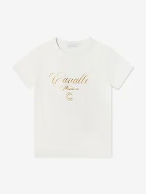 Roberto Cavalli Boys Cotton Logo Print T-Shirt