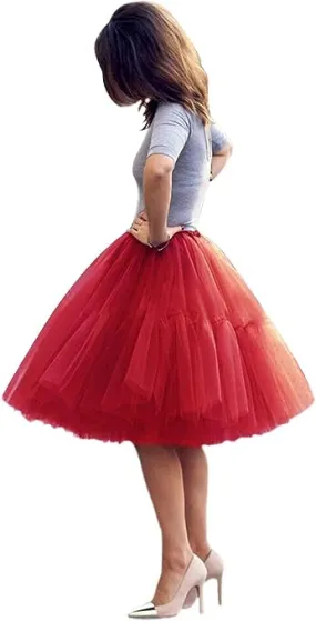 Romantic Red Sex & The City Inspired Tulle Tutu Skirt