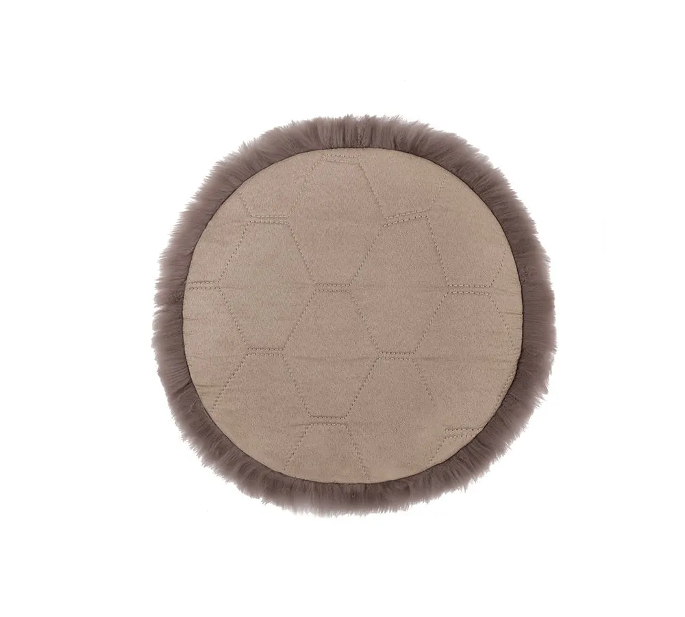 Round Wool Seat Cushion 40Cm X 40Cm