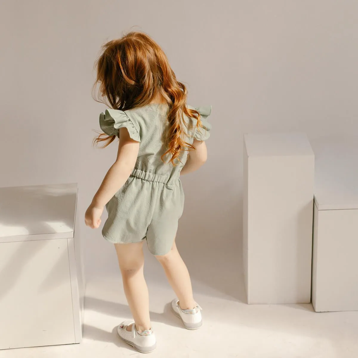 Ruffle Bow Toddler Romper