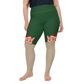 Santa Cat Plus Size Leggings