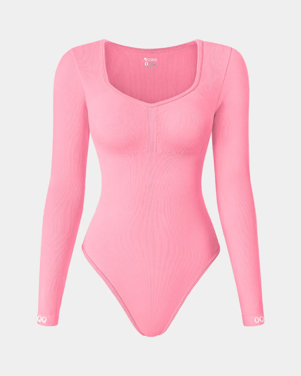 Sexy Ribbed Long Sleeve Tummy Control Tops Bodysuits