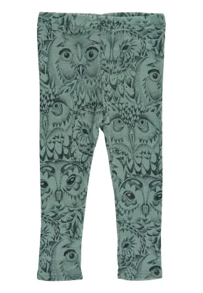 SGBPaula Baby Ugle Uld Leggings - Iceberg Green