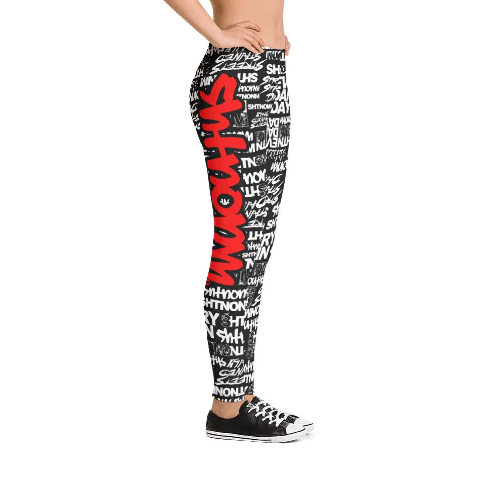 SHTNONM - LEGGINGS (BLACK/RED)