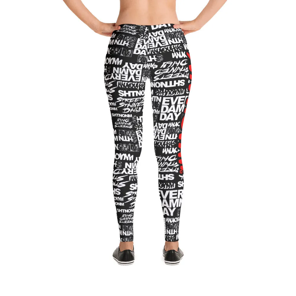 SHTNONM - LEGGINGS (BLACK/RED)