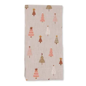 SINGLE NAPKIN - Pastel Christmas Trees