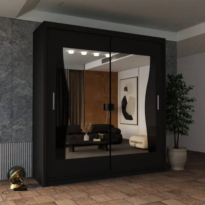 Sleek Sliding Door Wardrobe - Multiple Sizes with Mirror Options