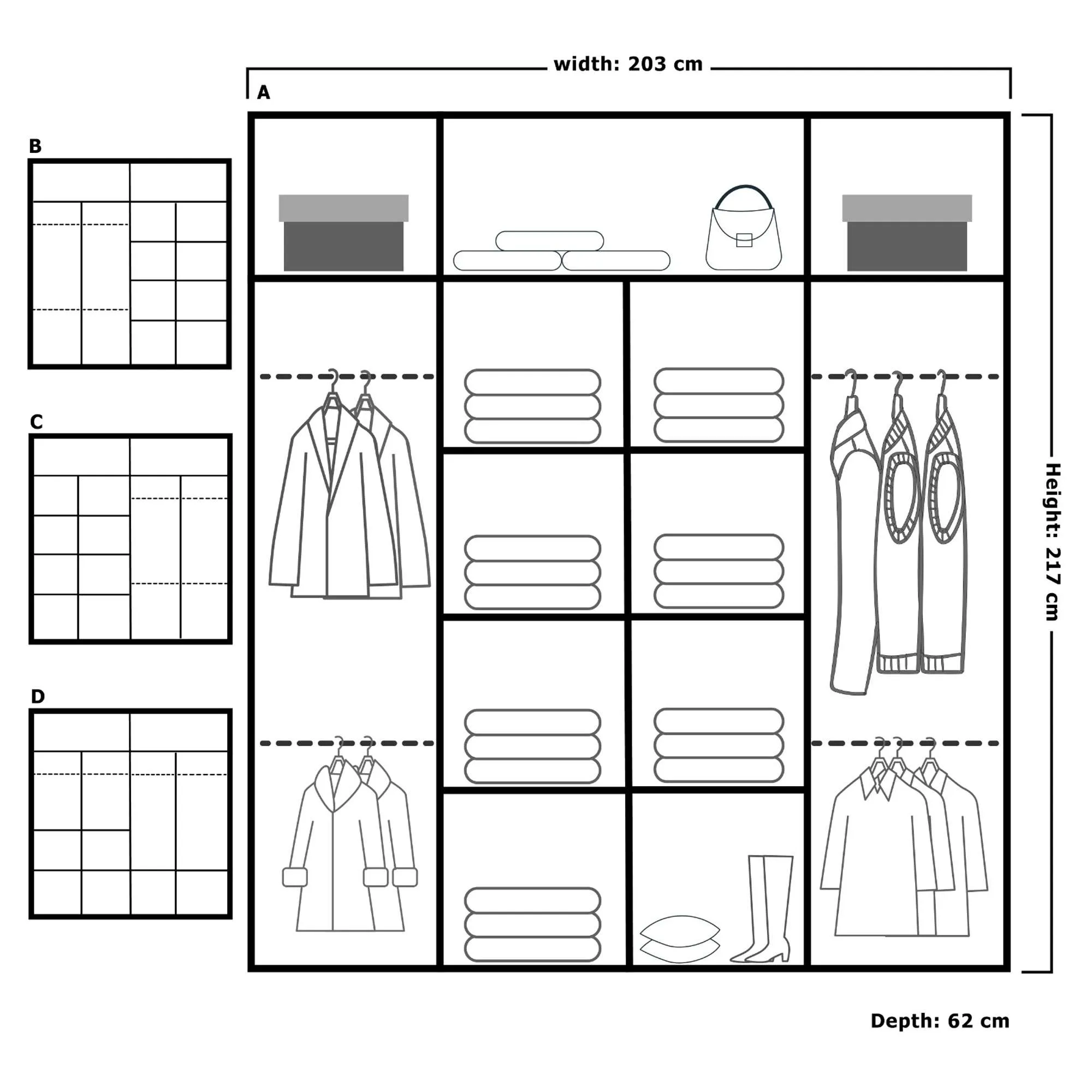 Sleek Sliding Door Wardrobe - Multiple Sizes with Mirror Options