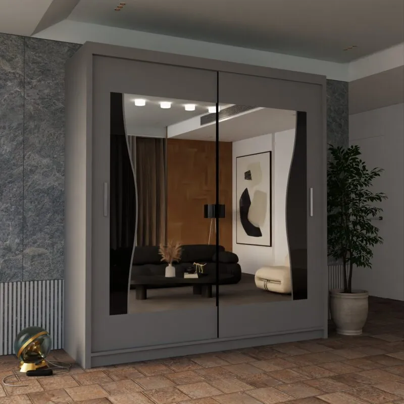 Sleek Sliding Door Wardrobe - Multiple Sizes with Mirror Options