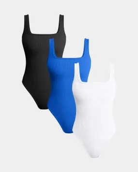 Sleeveless Square Neck Bodysuits