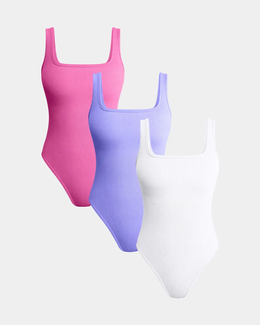 Sleeveless Square Neck Bodysuits