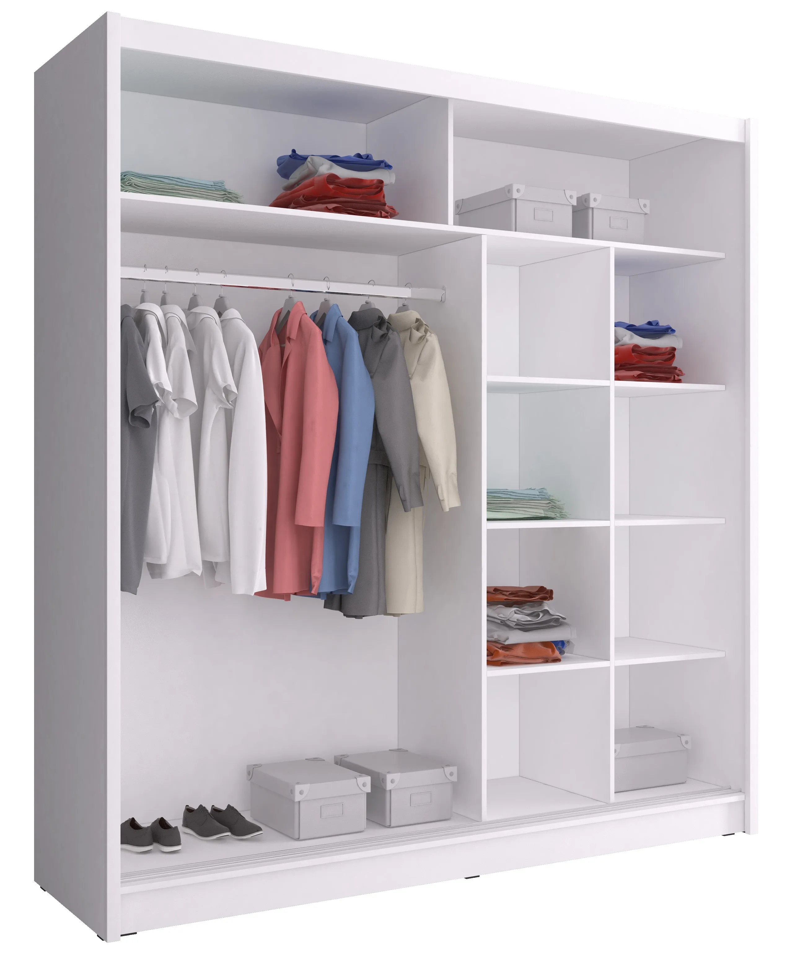 SLIDING DOOR WARDROBE MAJA II 200CM WHITE