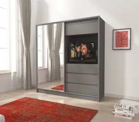 SLIDING DOOR WARDROBE TV 200M GRAPHITE