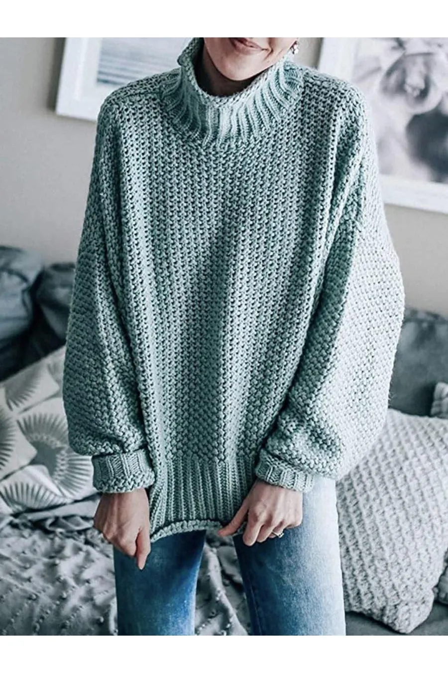 Sophie Turtleneck Dropped Shoulder Sweater