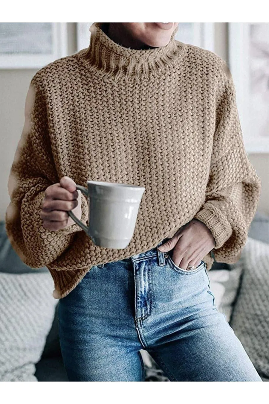 Sophie Turtleneck Dropped Shoulder Sweater