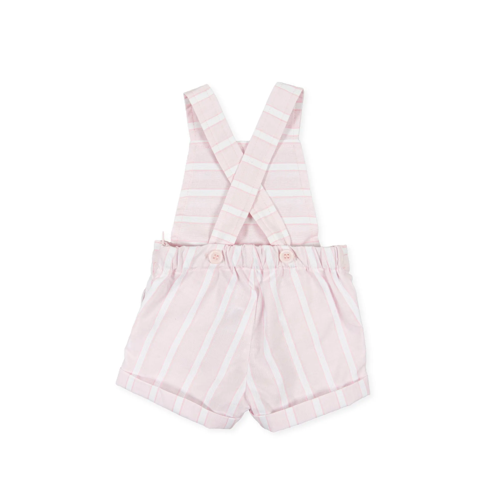 SS21 Tutto Piccolo Girls Pink & White Stripe Romper 1423 & 1622