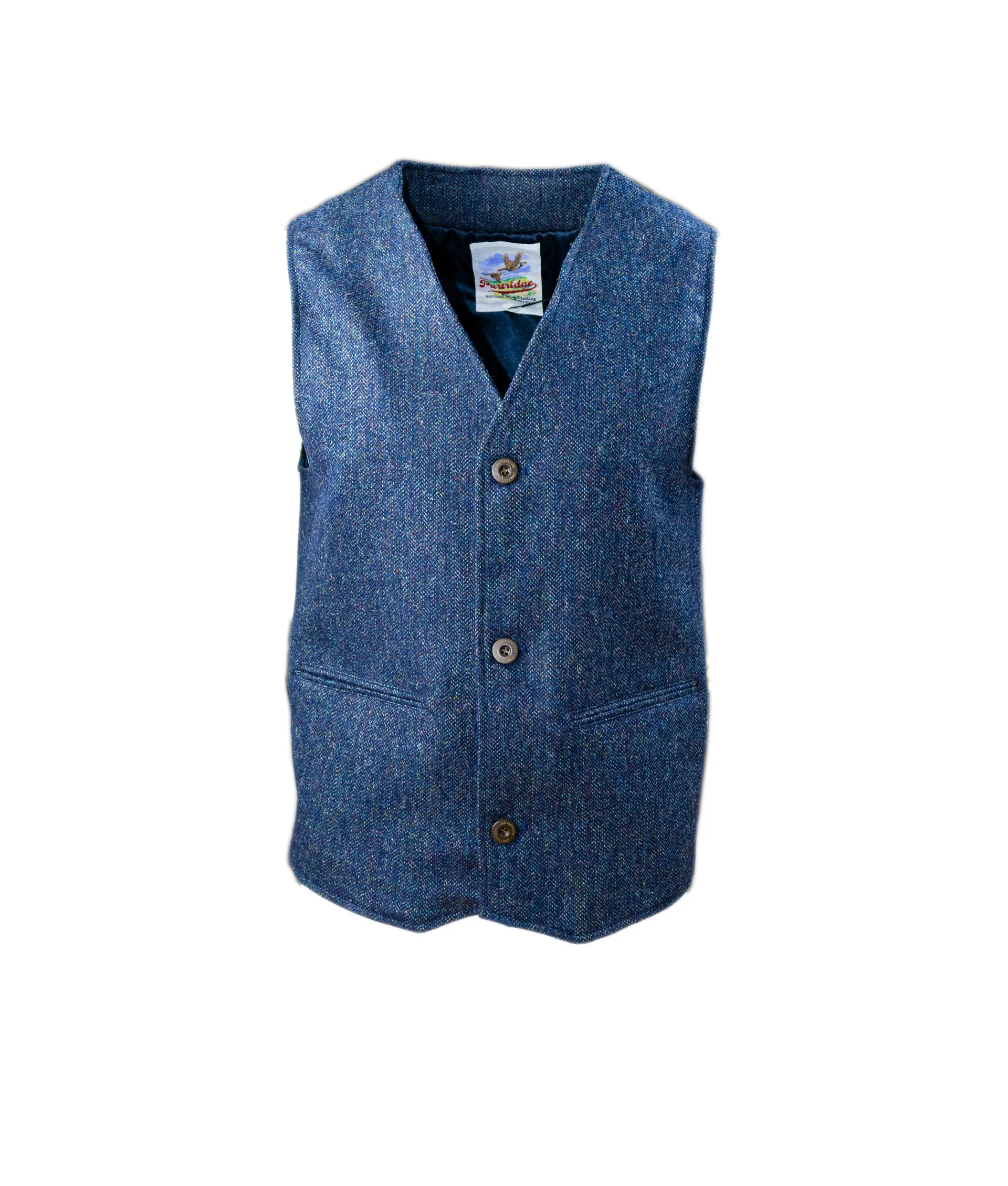 Stafford Tweed Waistcoat - Navy