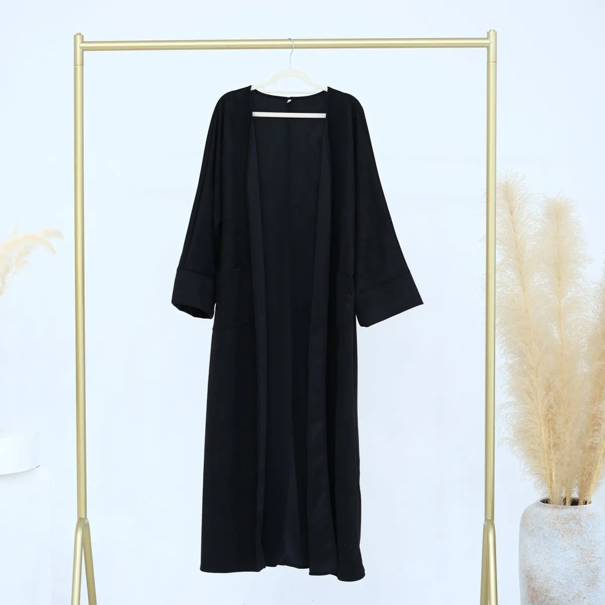 Suede Cardigan Open Abaya (MOA093)