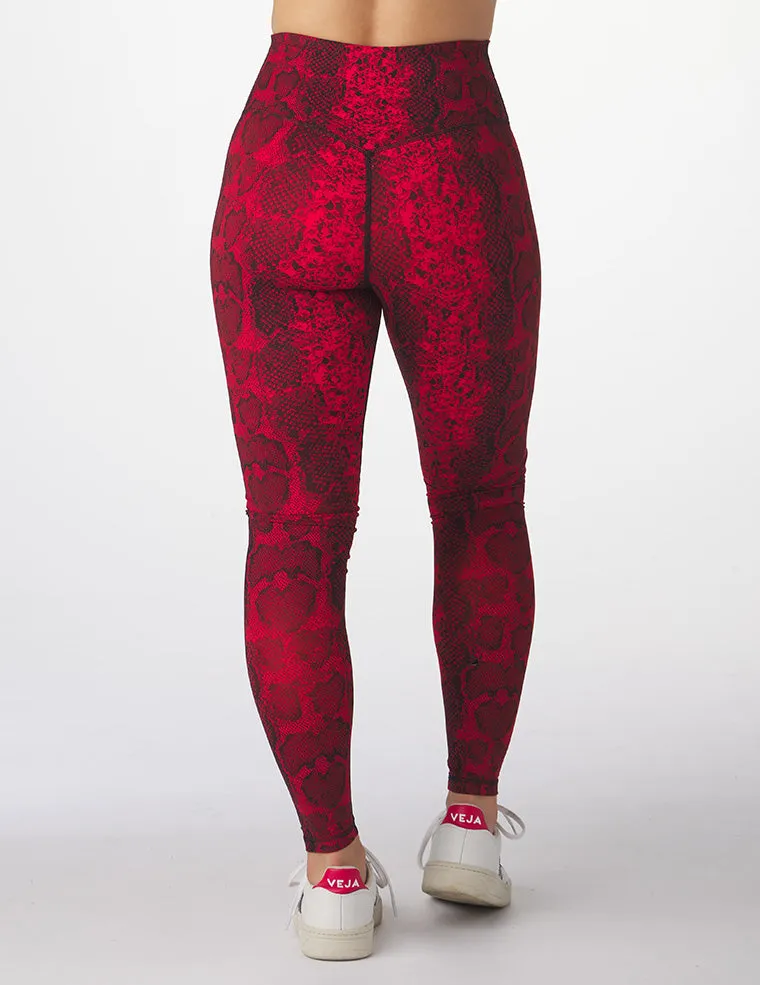 Sultry Legging Print: Cherry Snake