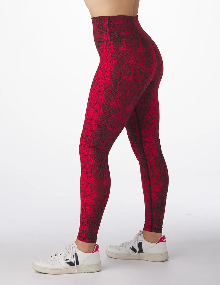 Sultry Legging Print: Cherry Snake