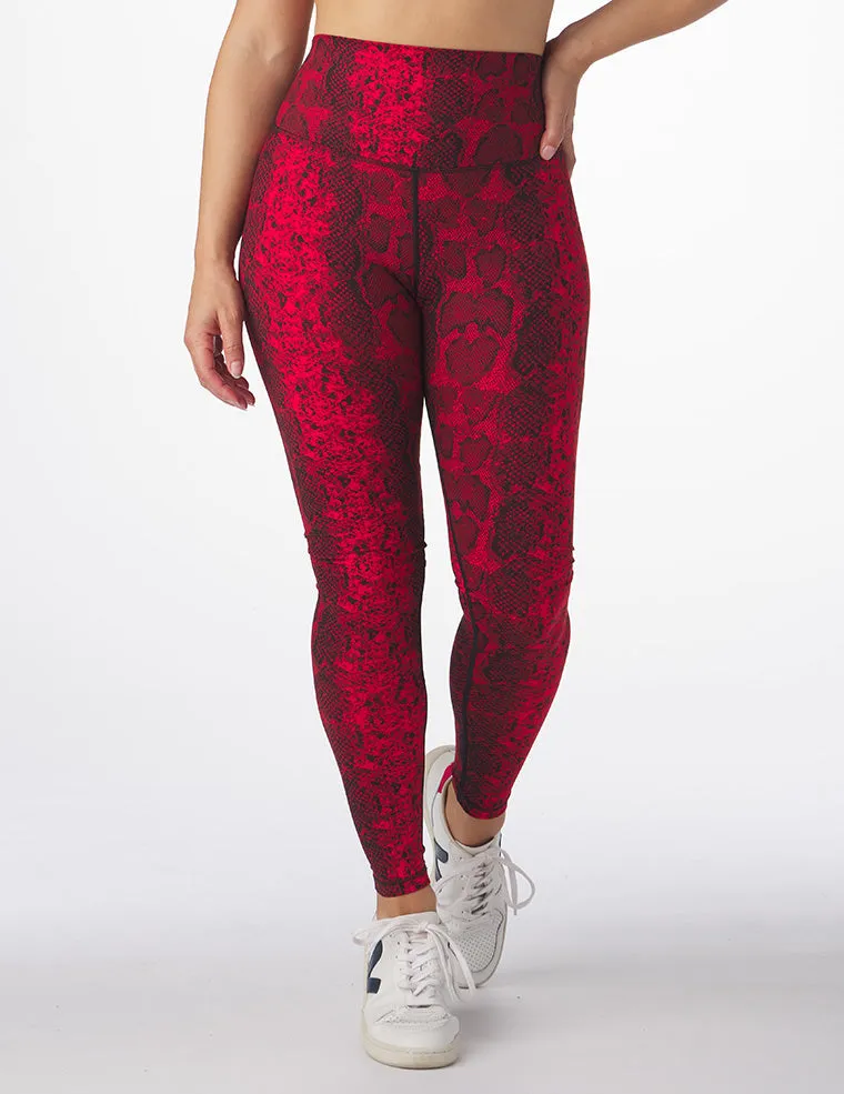 Sultry Legging Print: Cherry Snake