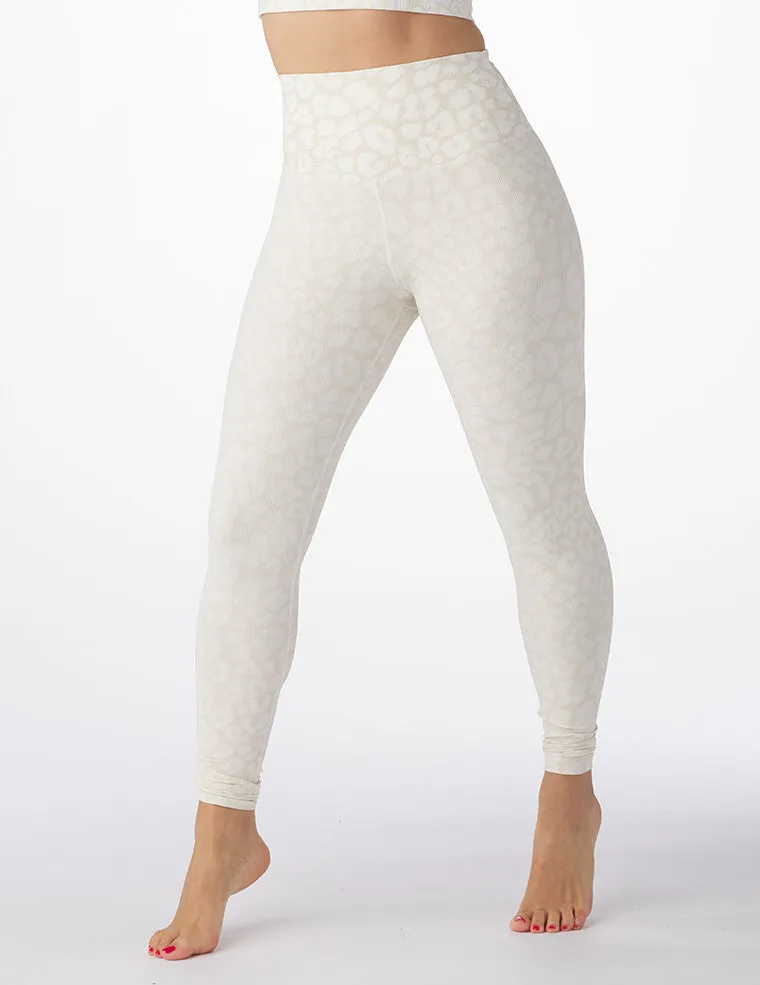 Sultry Legging Rib: Oatmilk Leopard