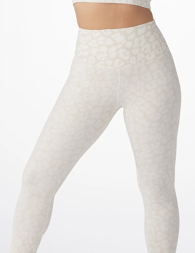 Sultry Legging Rib: Oatmilk Leopard