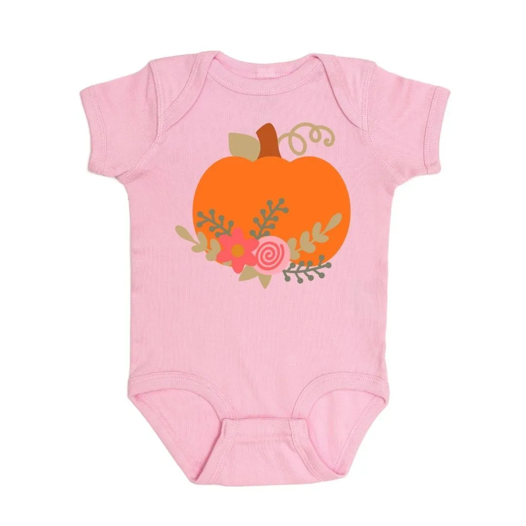 Sweet Wink Bodysuit - Pumpkin Flower