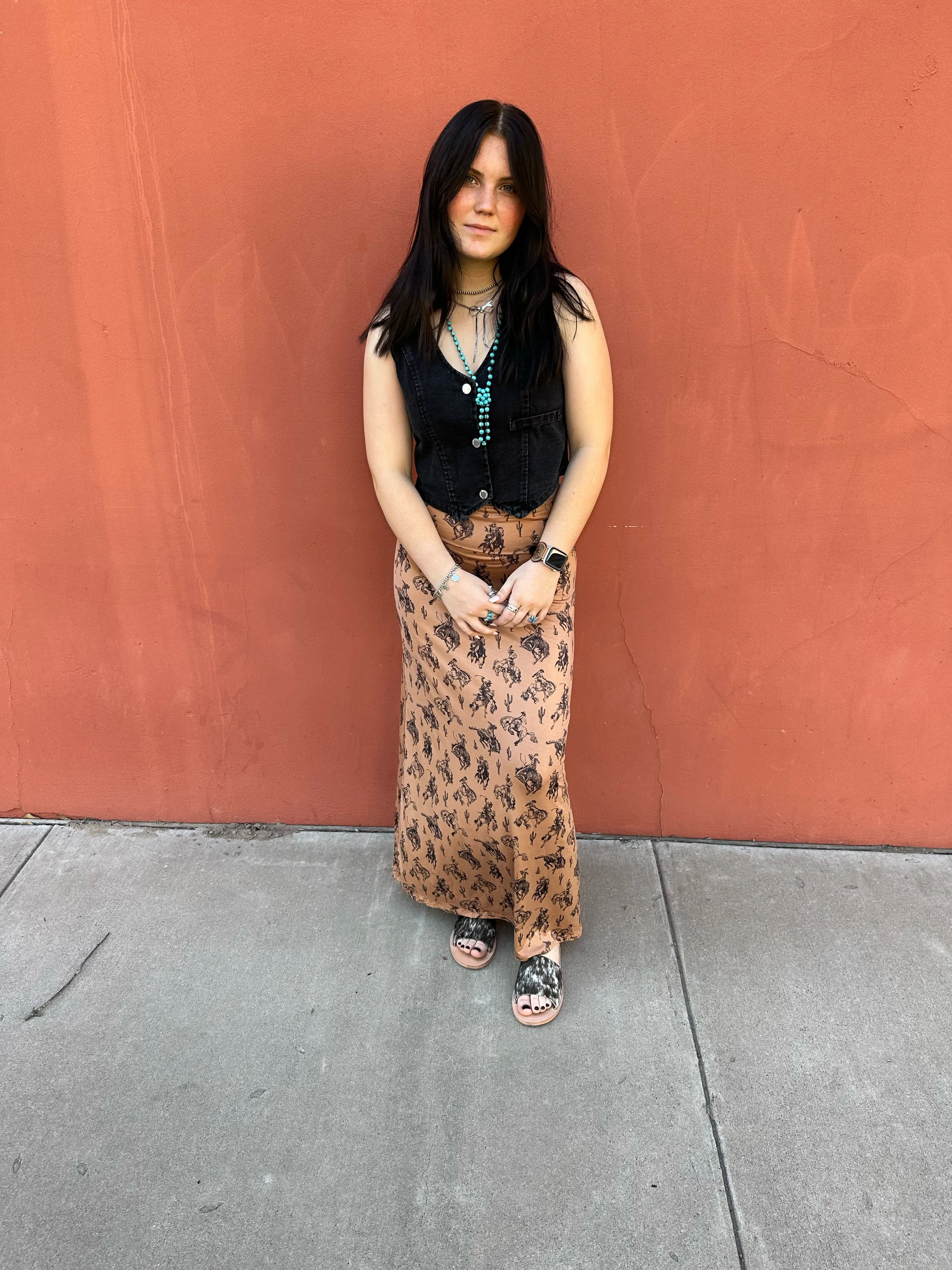 The Buckin' Horses Maxi Skirt