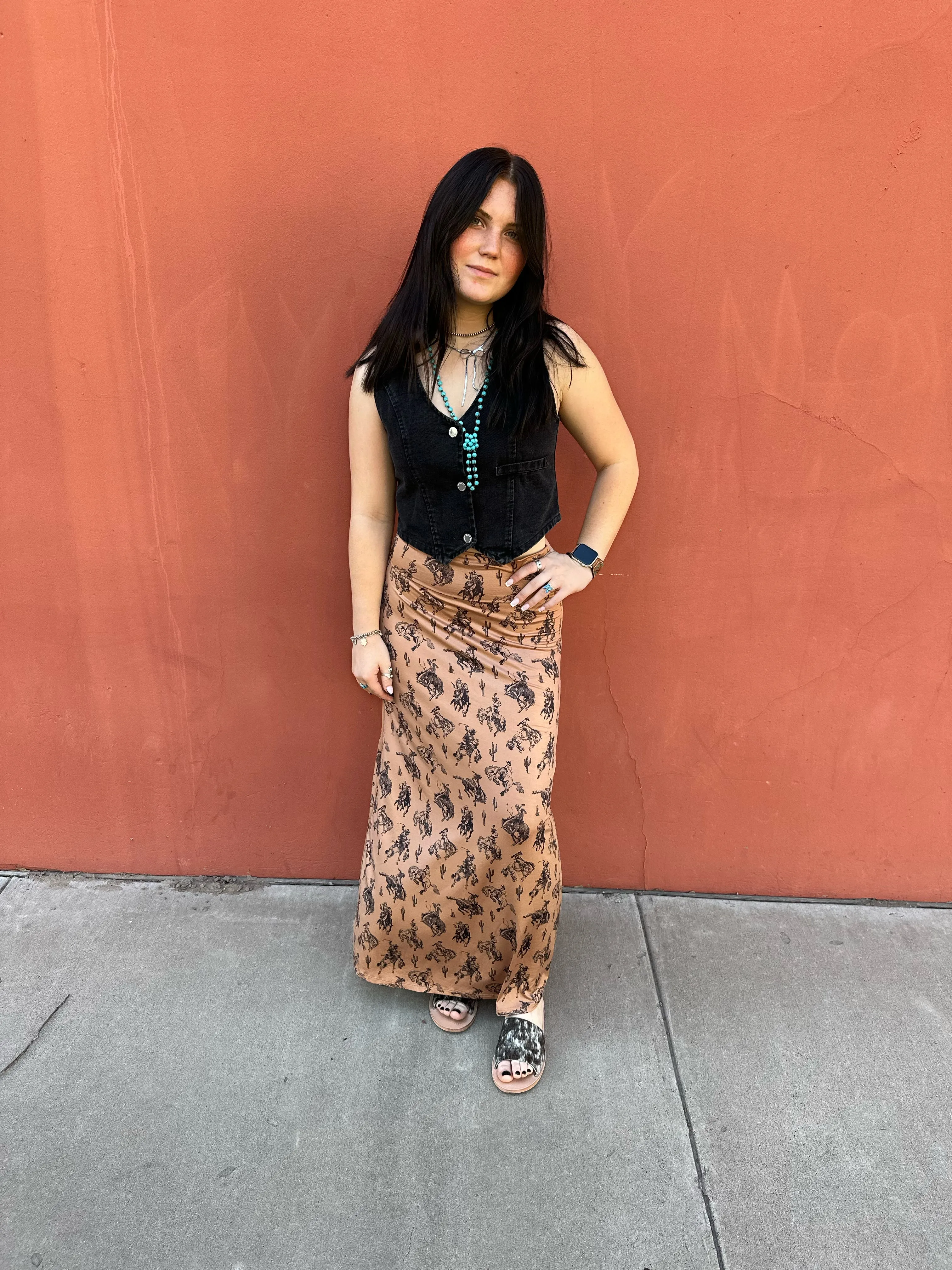 The Buckin' Horses Maxi Skirt