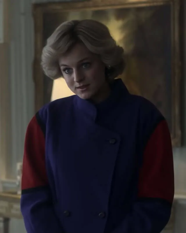 The Crown Lady Diana Red and Blue Coat