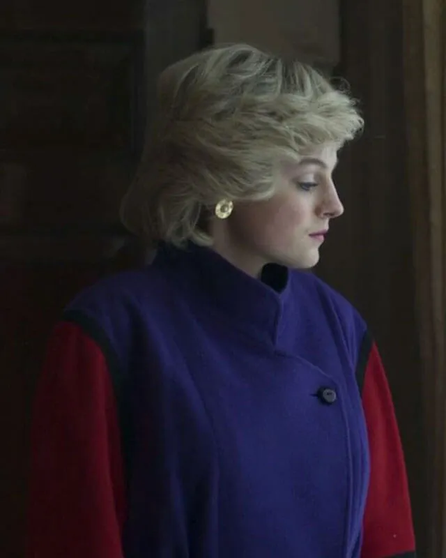 The Crown Lady Diana Red and Blue Coat