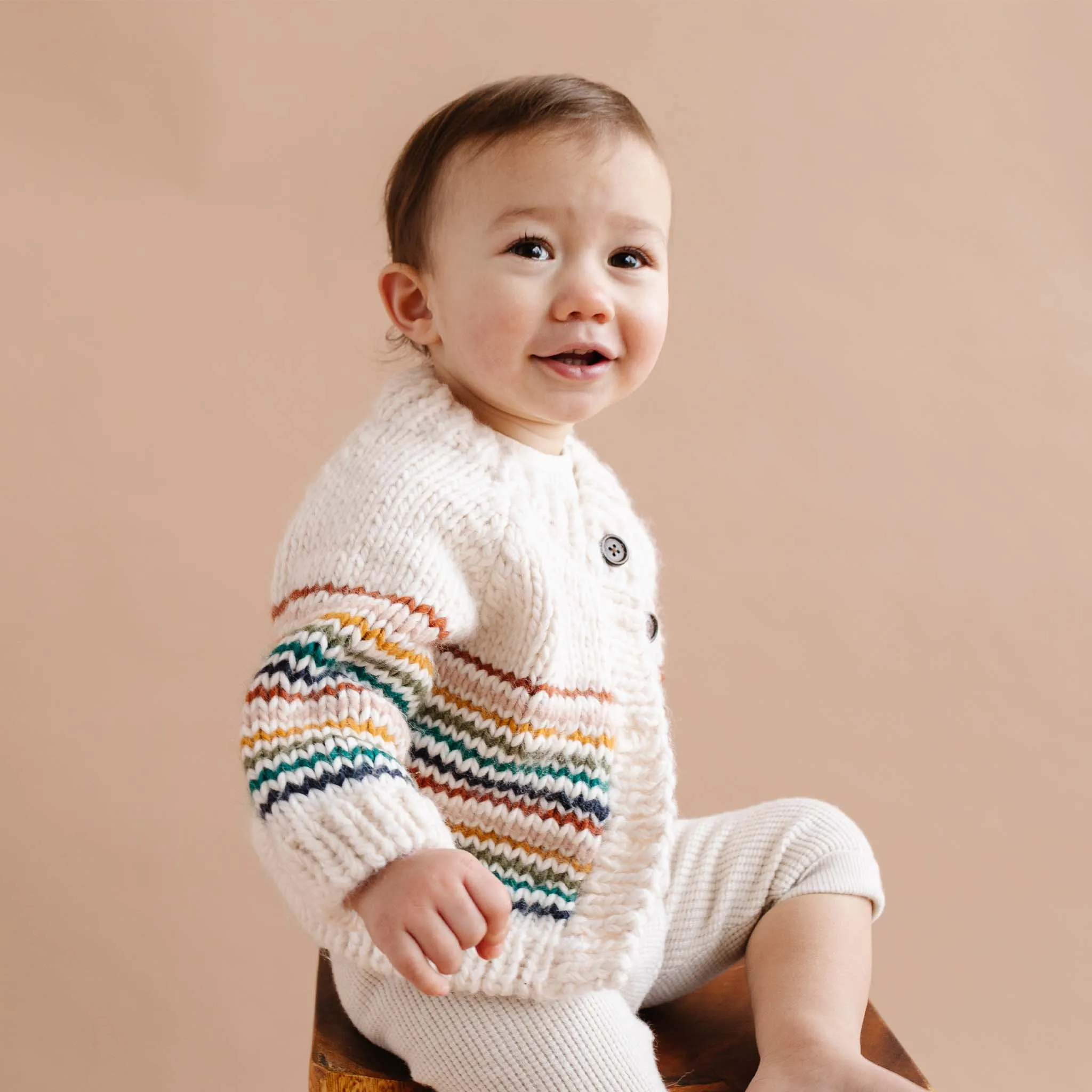 The Maxwell Knit Cardigan - Retro Stripe - KIDS