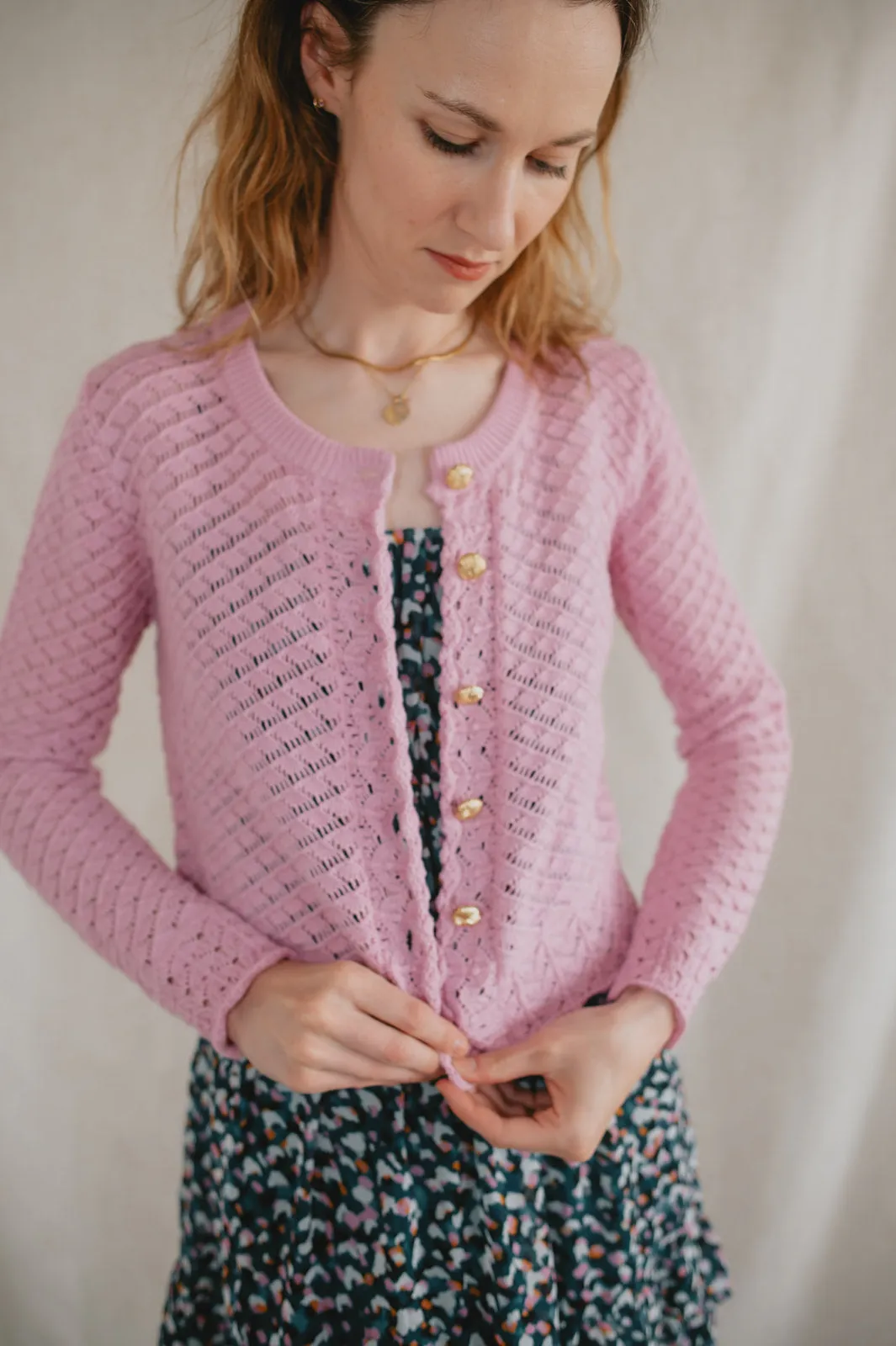 The Novella Cardigan by Heartloom - Peony