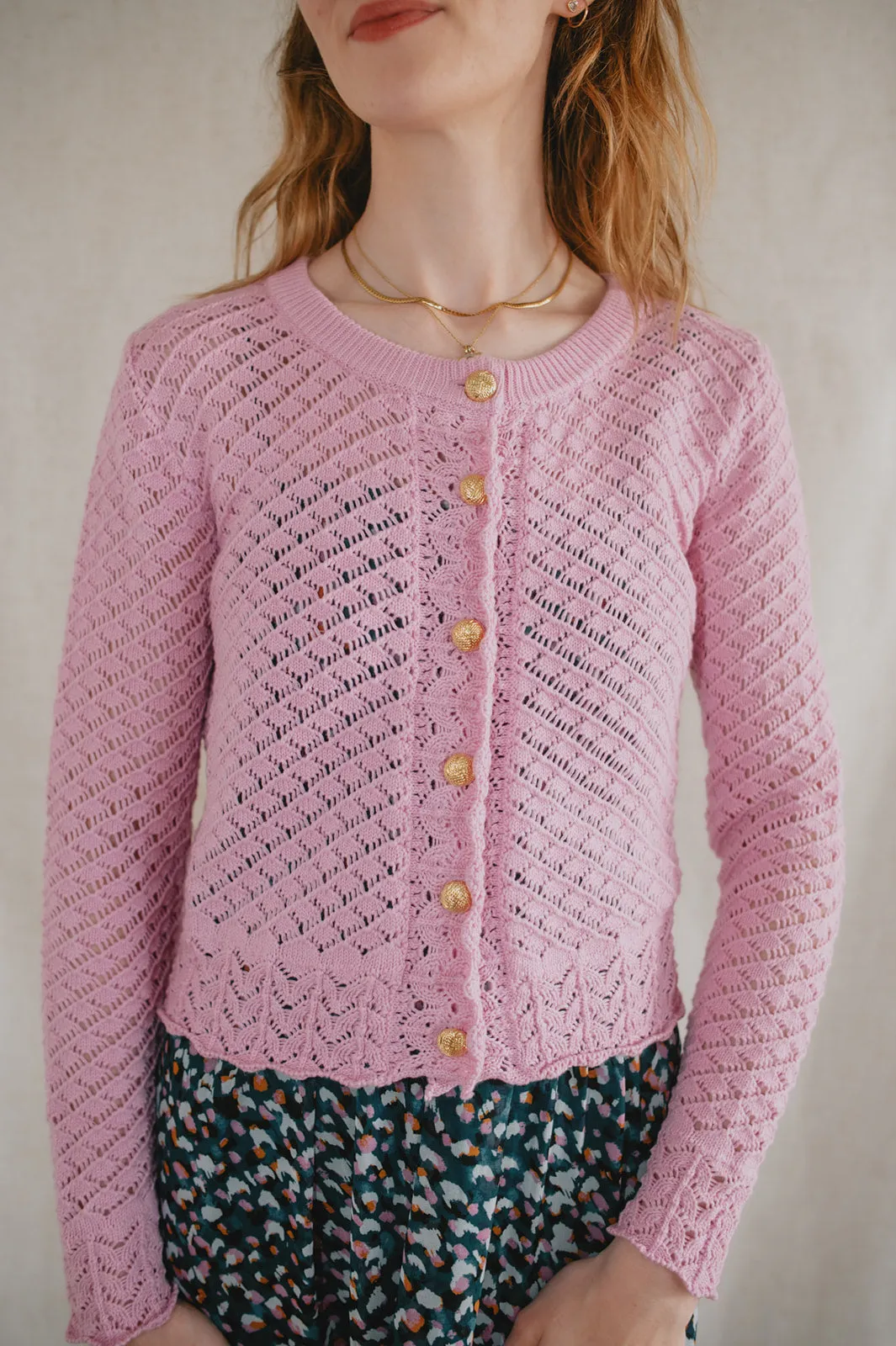 The Novella Cardigan by Heartloom - Peony