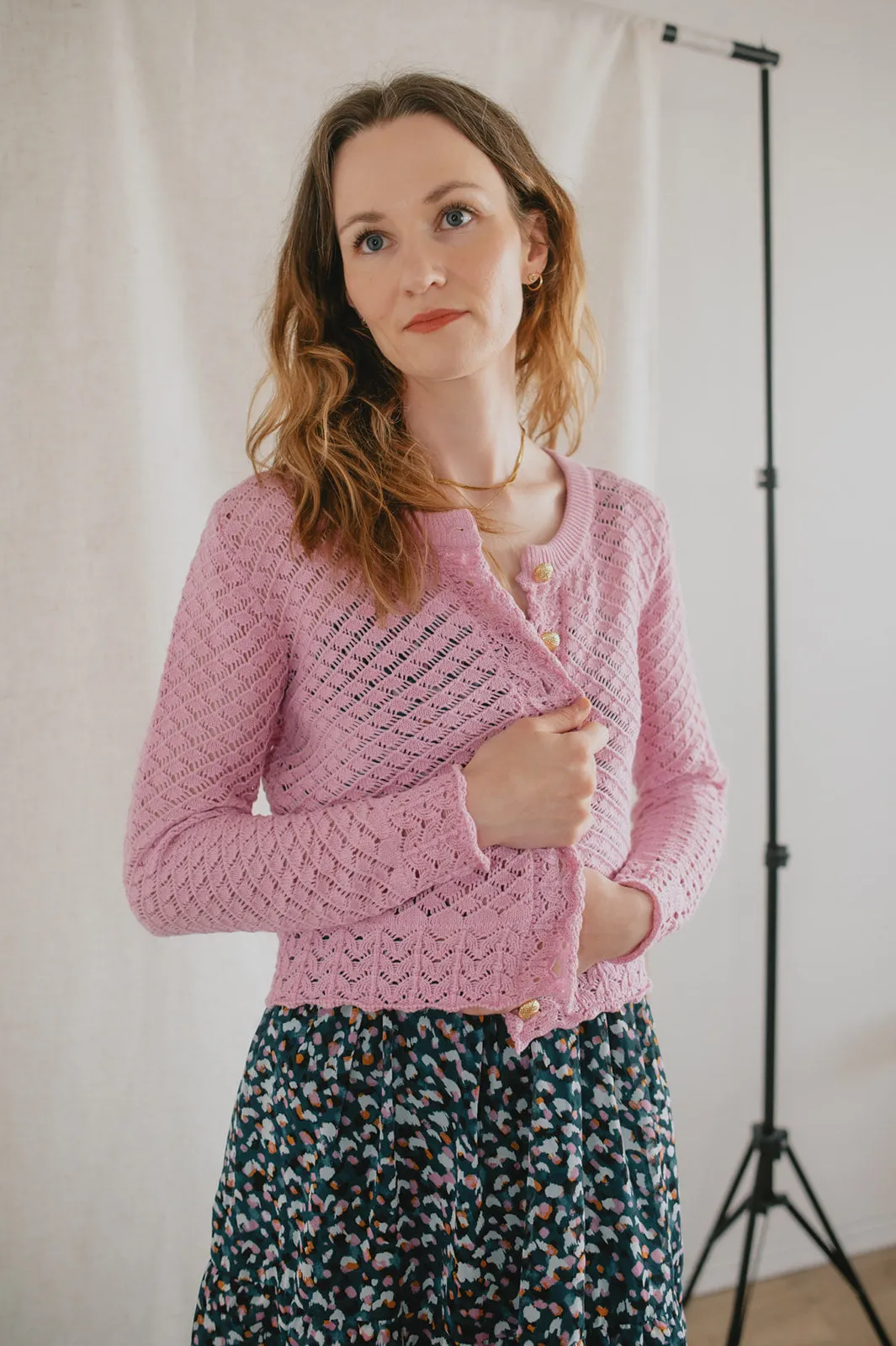 The Novella Cardigan by Heartloom - Peony