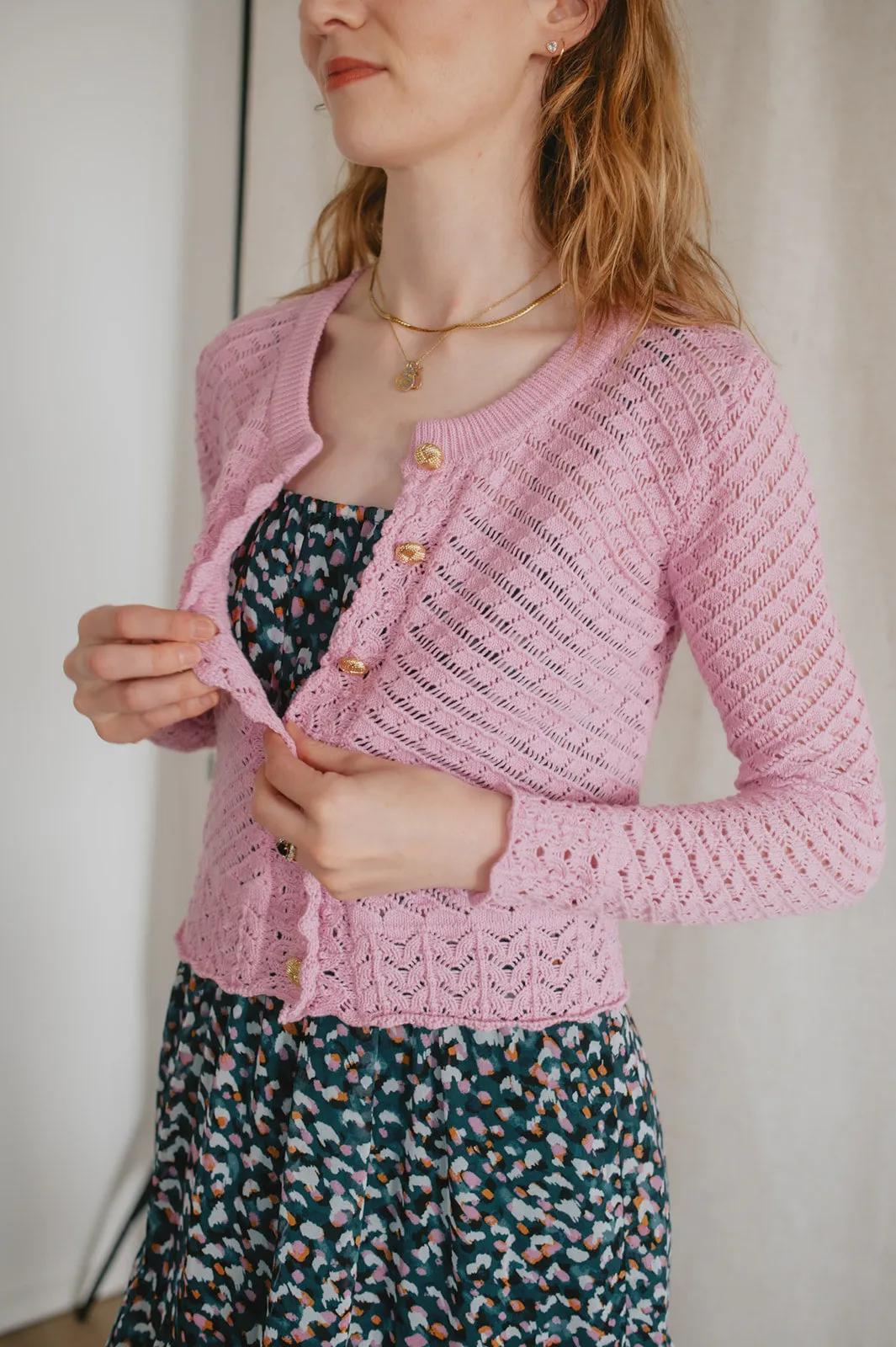 The Novella Cardigan by Heartloom - Peony