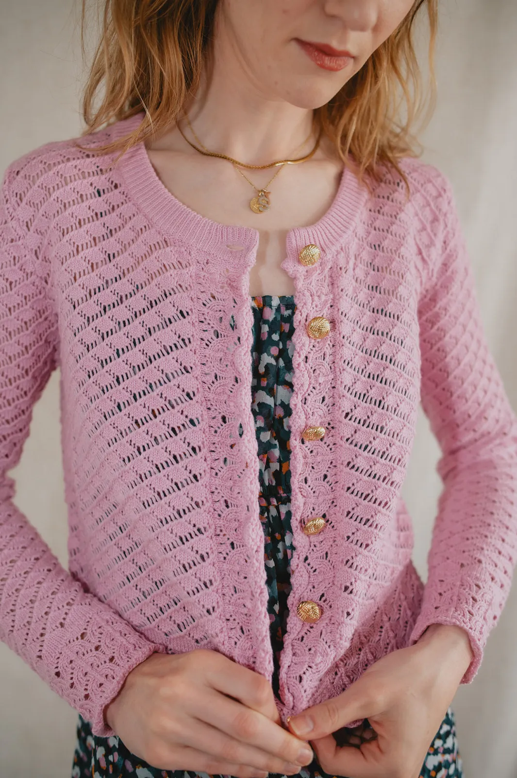 The Novella Cardigan by Heartloom - Peony