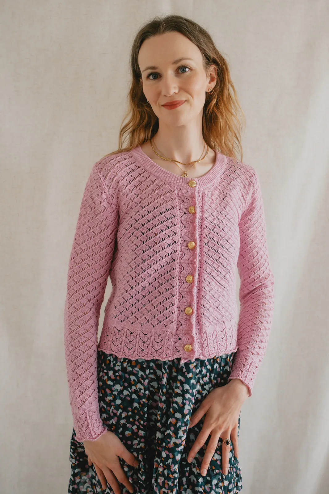 The Novella Cardigan by Heartloom - Peony