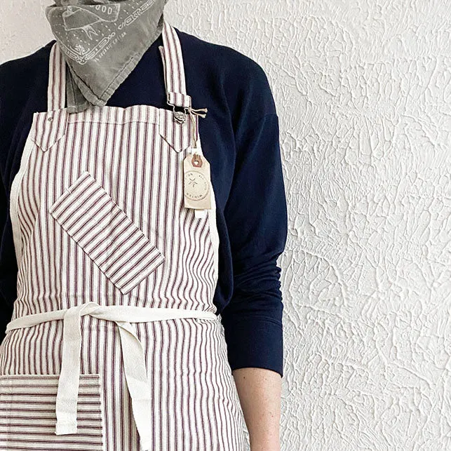 Ticking Apron #117