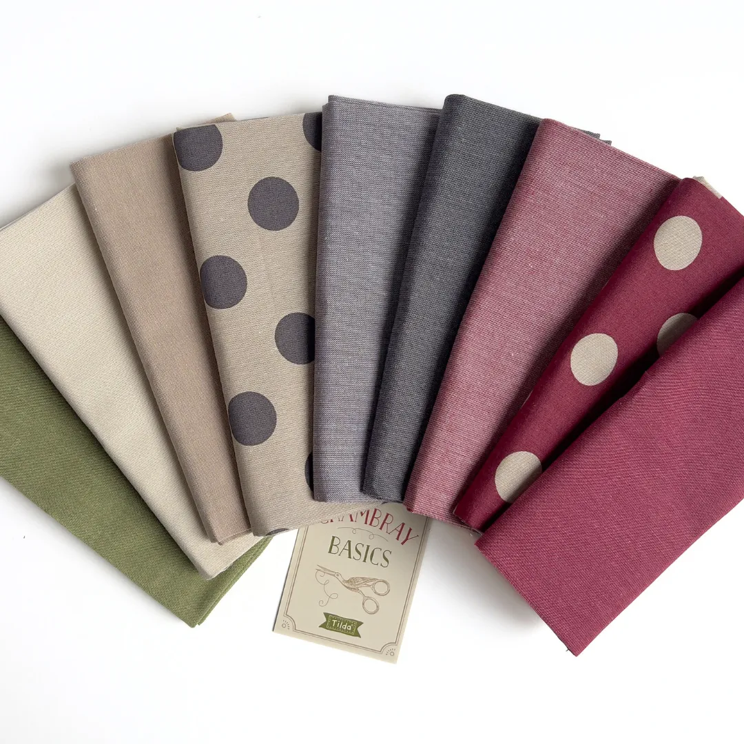 Tilda : Fat Quarter Bundle - Seasonal Chambray Winter Hues