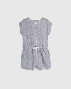 Toddler Girls Railroad Stripe Romper