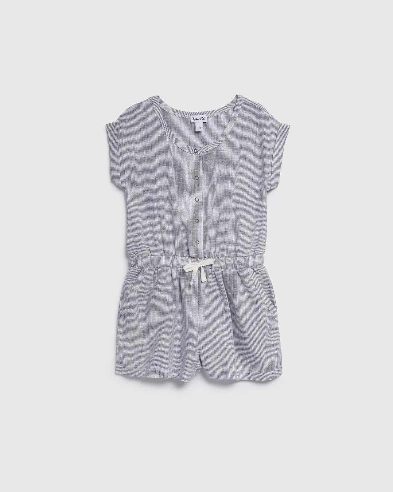 Toddler Girls Railroad Stripe Romper