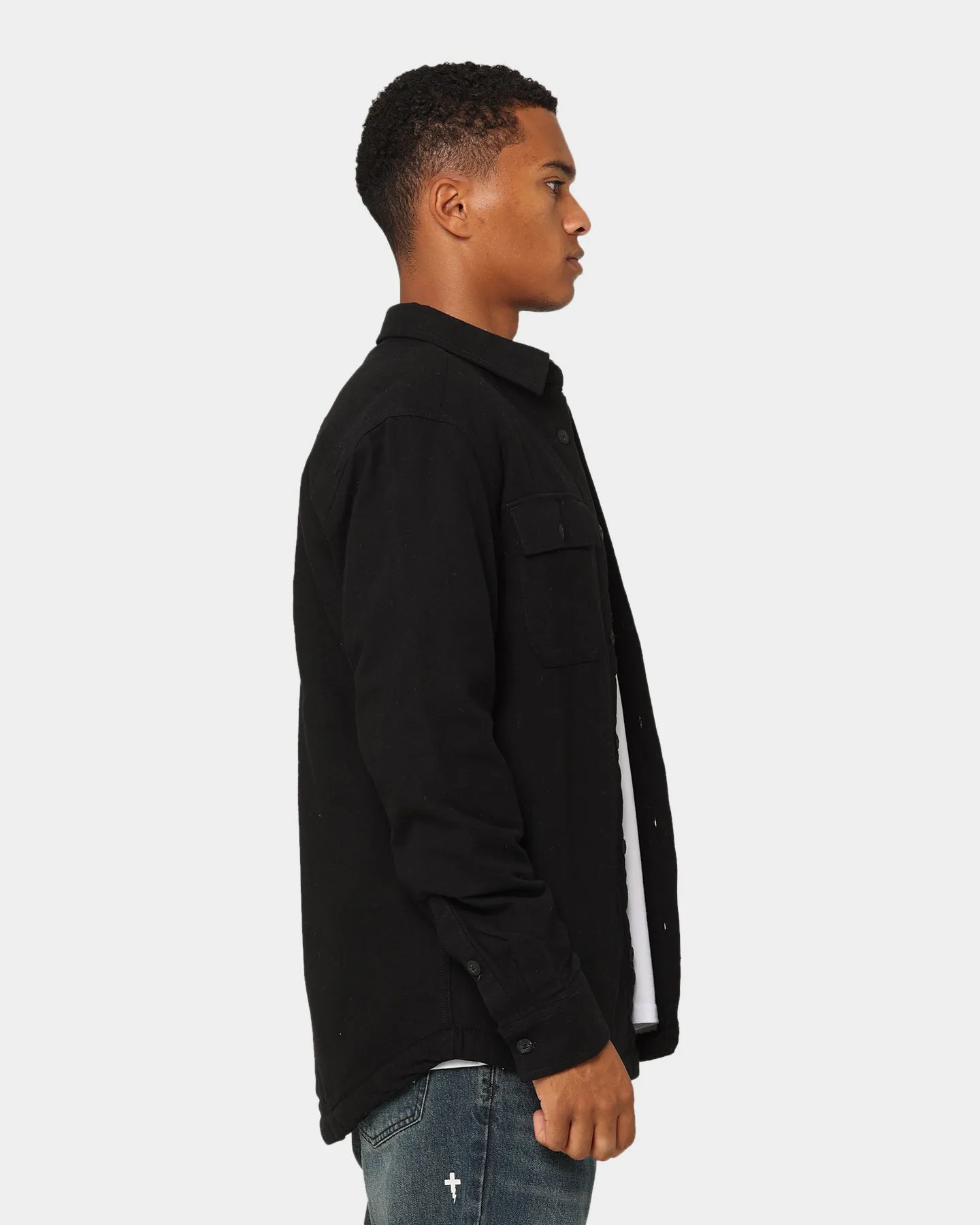 Tommy Jeans TJM Sherpa Lined Overshirt Black