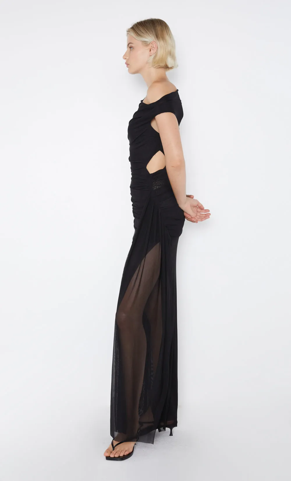 VICTORIA ASYM DRESS - BLACK