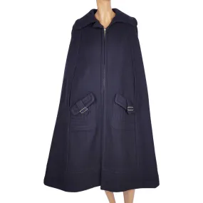 Vintage 1960s Mod Wool Cape Lou Ritchie for Rainmaster Canada Size S