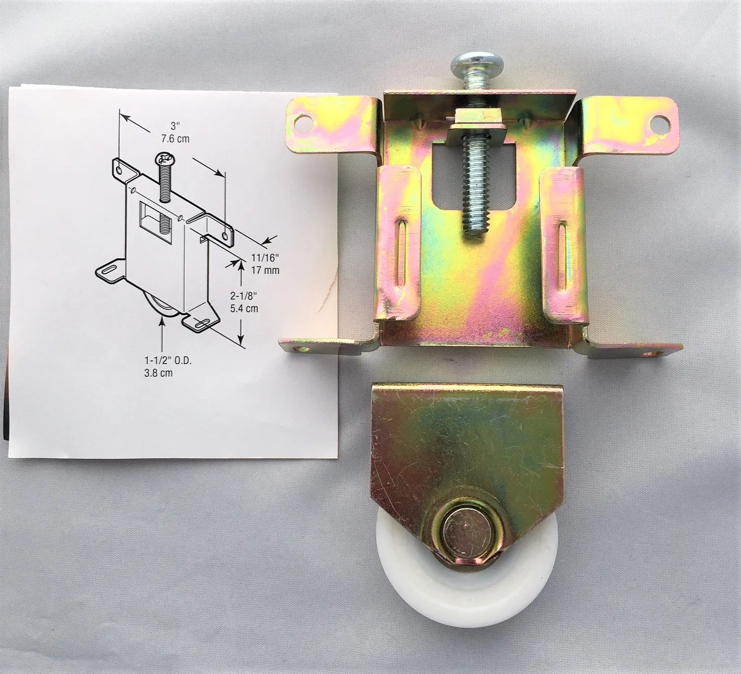 Wardrobe roller - Concave wheel - Sold singly