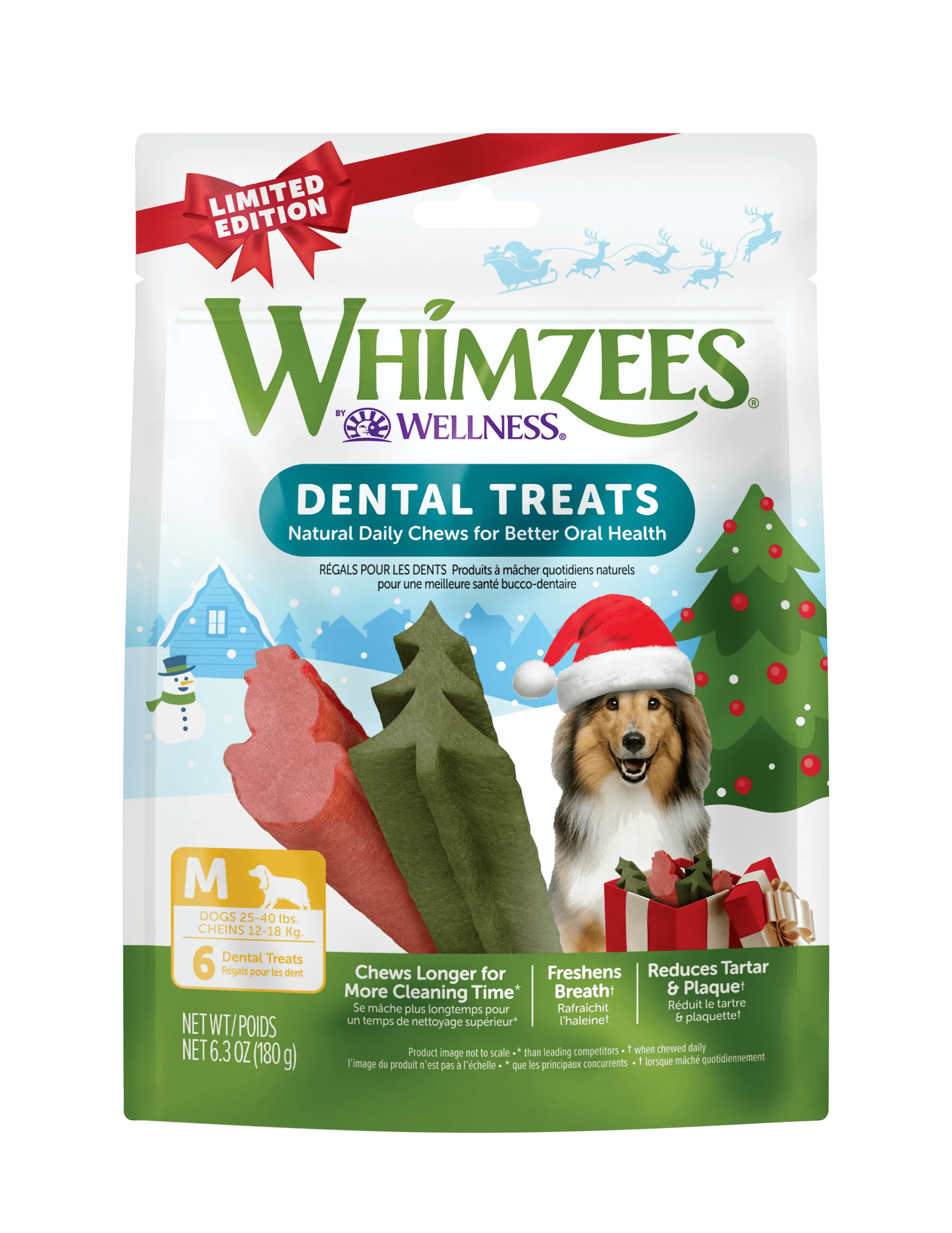 Whimzees® Winter Shapesall Natural Daily Dental Treat For Dogs