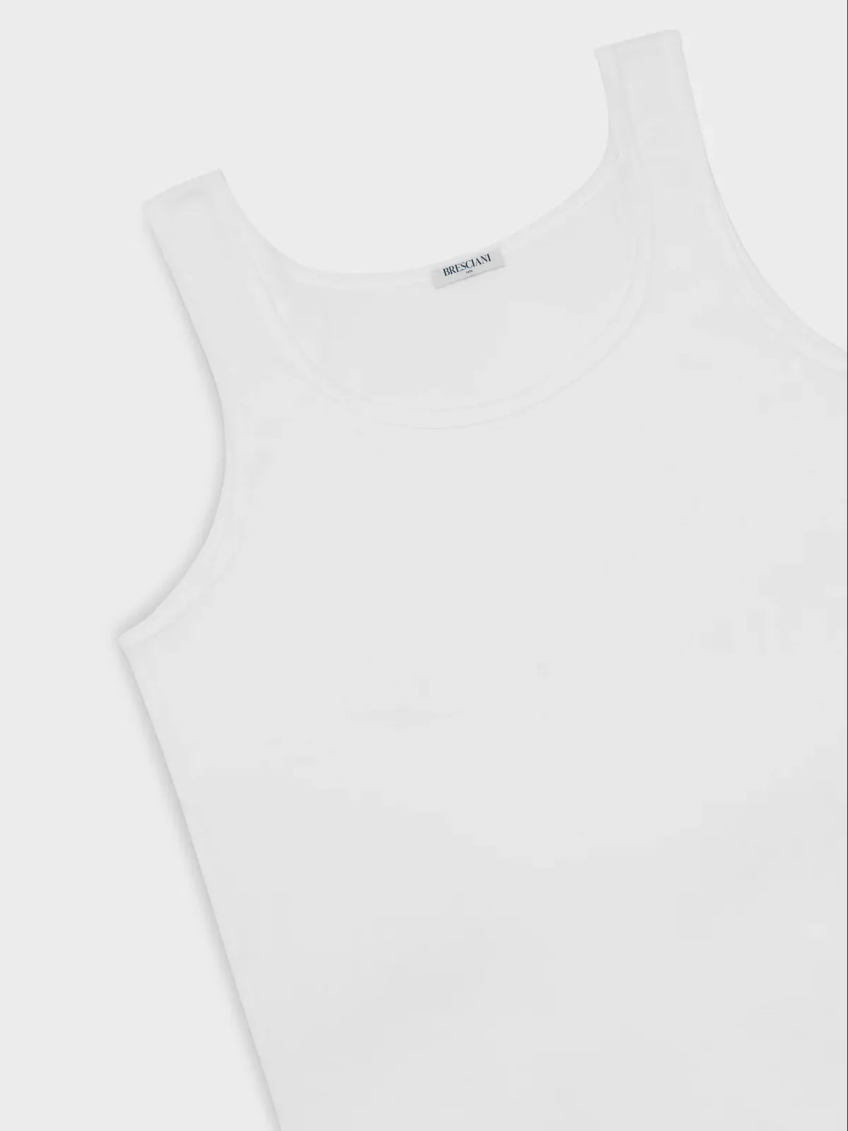 White Cotton Bresciani Singlet